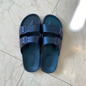 Vegan plastic sandals. Never worn